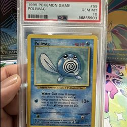 1999 Pokemon PSA 10 Poliwag