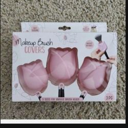 Brand New 3pk Silicone Rose Makeup Brush Covers