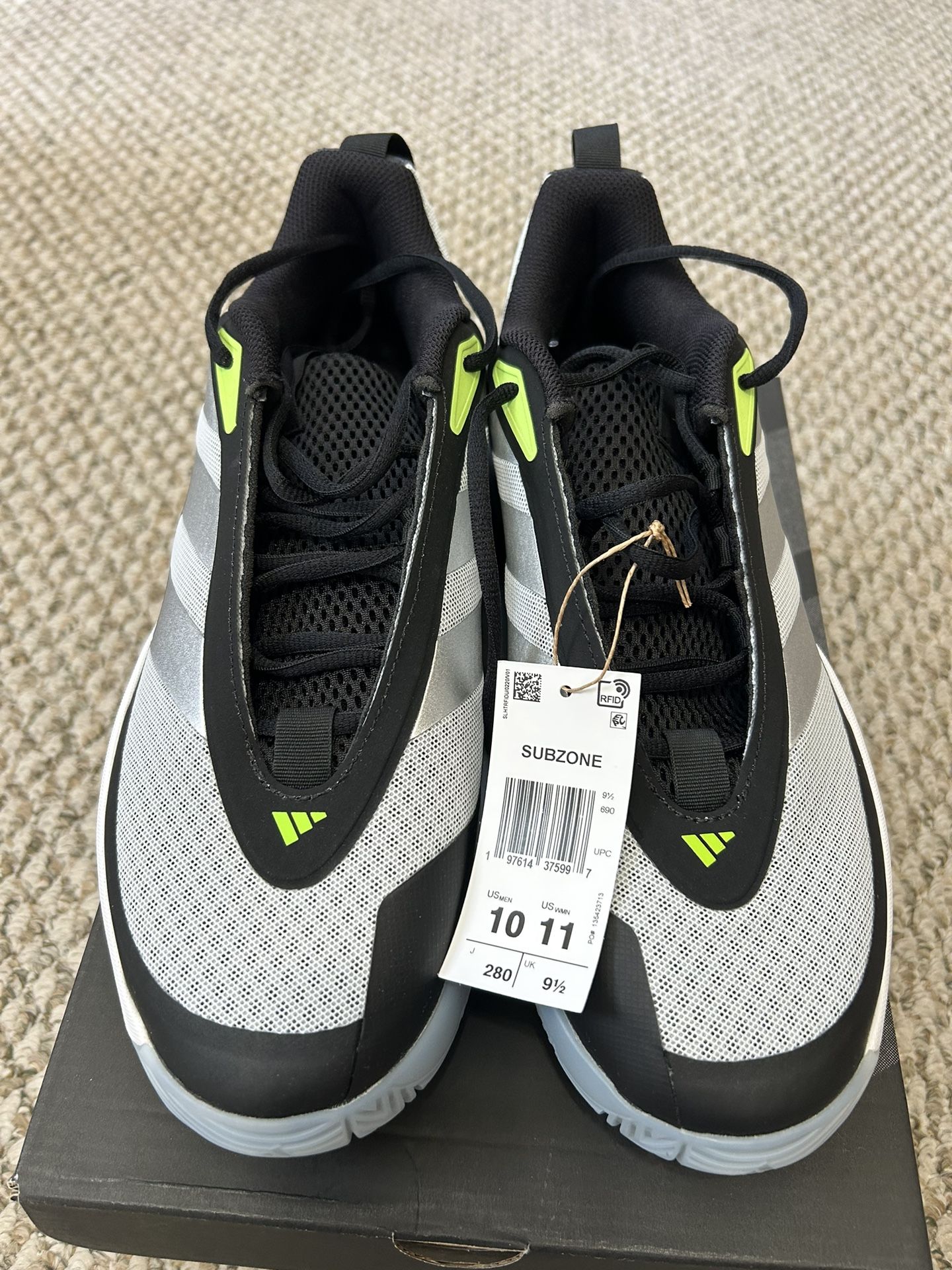 Adidas Subzone Black Gray Neon Sneaker Size 10 Brand New In Box