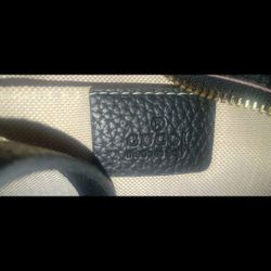 GUCCI Authentic Italian Soho Disco Black Leather Crossbody Bag