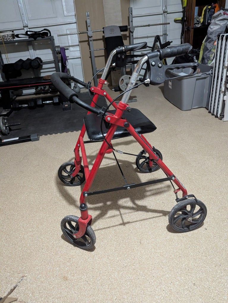 Foldable Walker W/ Seat
