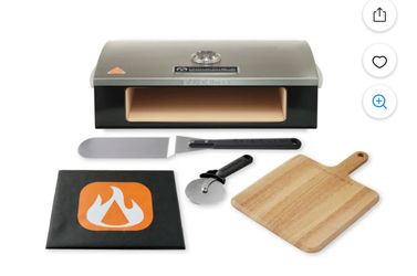BakerStone Outdoor Pizza Oven for Grill Professional Stainless and Enamel Steel Pizza Stone Box Oven