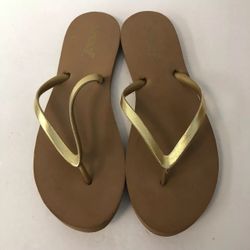 Reef Sandals Flip Flop Women Size 10 Gold Color