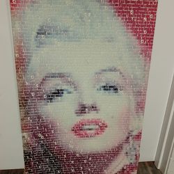 Marilyn Monroe Written Images Wood 33"LX21"WX1"T