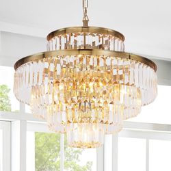 ONLY $135: Gold Modern Crystal Chandelier Pendant Ceiling Lights Chandeliers Lighting Fixture