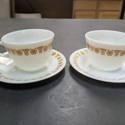 Pyrex Teacup and Saucer Set