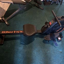 Rowing exercise machine, full body workout