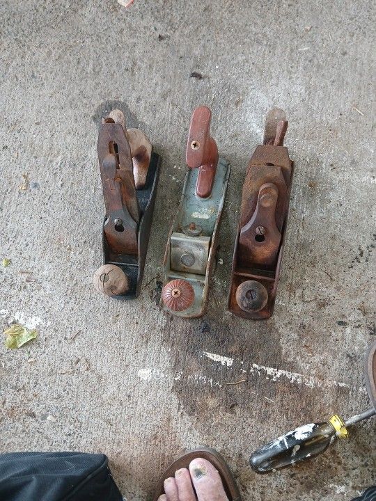 Lot Of 3 Vintage Stanley Bailey Planes For Parts Or Restoration