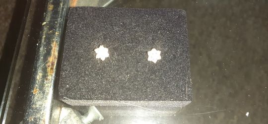 Pair Of 14kt White Gold And Diamond Studs