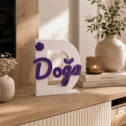 Personalized 3D Name Sign – Custom Letter