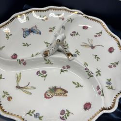 I. Godinger & Co. Primavera 3 Section Server 9780 In Box Dragon Fly Bee