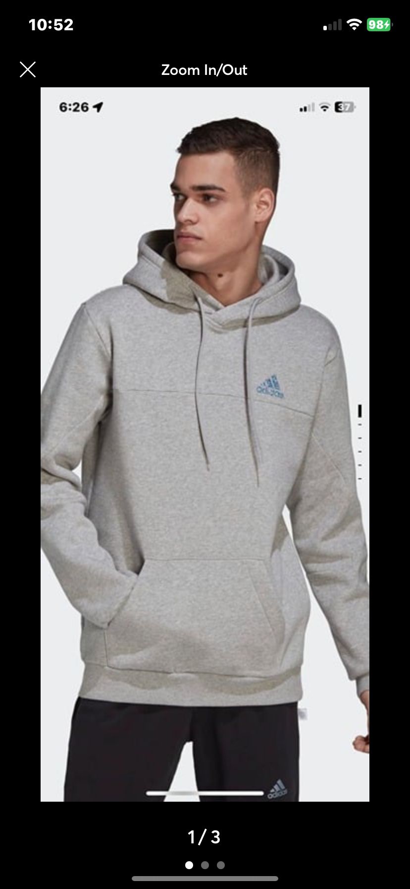 Adidas Stadium Fleece Badge of Sport Hoodie HC5869 Men’s SMALL – NEW