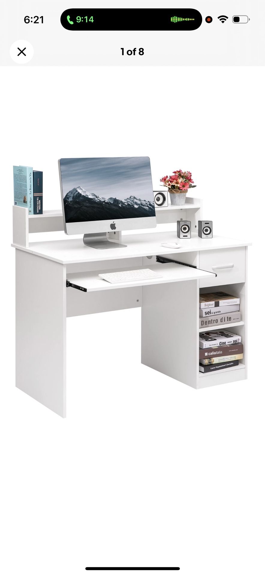 Computer Desk For Office Laptop PC Work Table With Home Drawer & Keyboard Tray