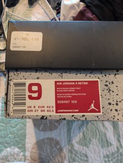 Air Jordan 4 Retro White / Cement grey