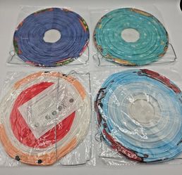 8 Pcs Christmas Paper Lantern Set - Brand New
