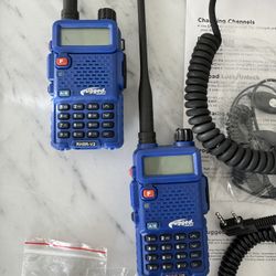 Two Rugged Radios RH5R and All Accessories Shown
