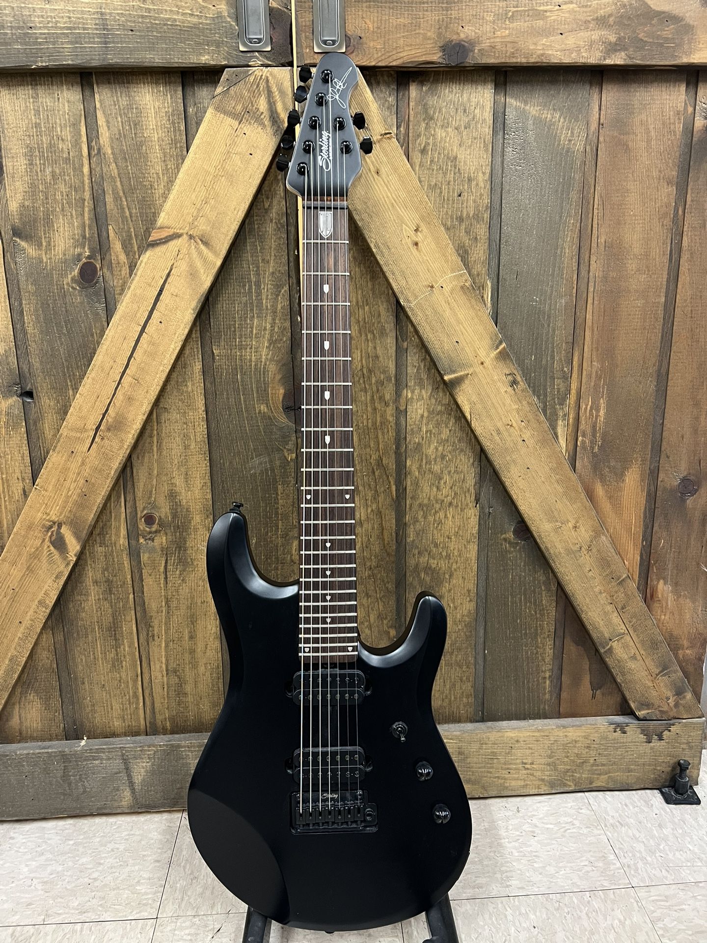 Sterling by Music Man John Petrucci JP70 7-String Electric Guitar, Stealth Black *5421