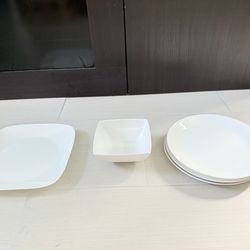 Ceramic plates all for $3 color white