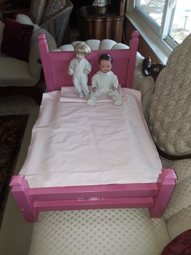 Hot Pink Doll Crib