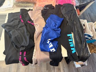 PINK Victoria's Secret Mixed Active Leggings Set of 8 Very good cond. A2.2