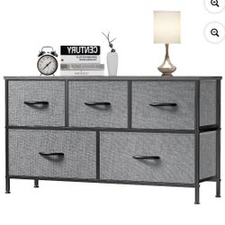 5 Drawer Dresser, Chest of Drawers, Storage Tower Storage Fabric Dresser 