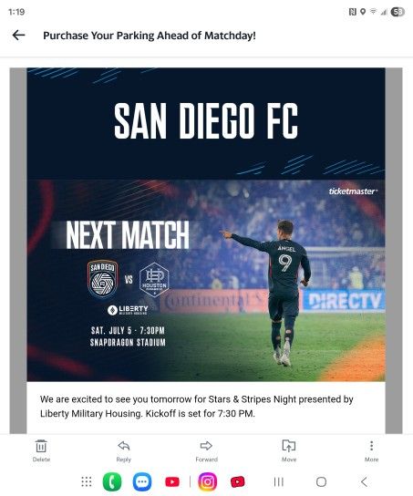 San Diego Sdfc Vs Houston 2nd Roll Seats Tickets