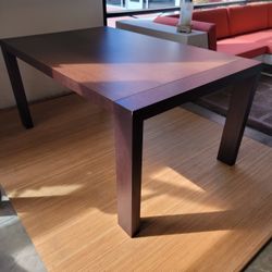 Dark Walnut Expandable Dining Table — 5 to 9 Feet, Modern Solid Wood Design