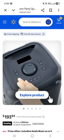On partybox speaker open box used once