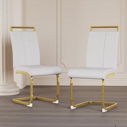 Dining Chairs Set of 2, Modern Dining Chairs with C-Shaped Tube...