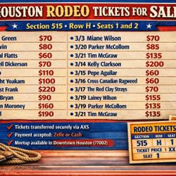 RODEO HOUSTON CONCERT TICKETS