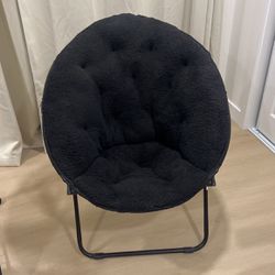 Portable Faux Fur Folding Saucer Moon Chair