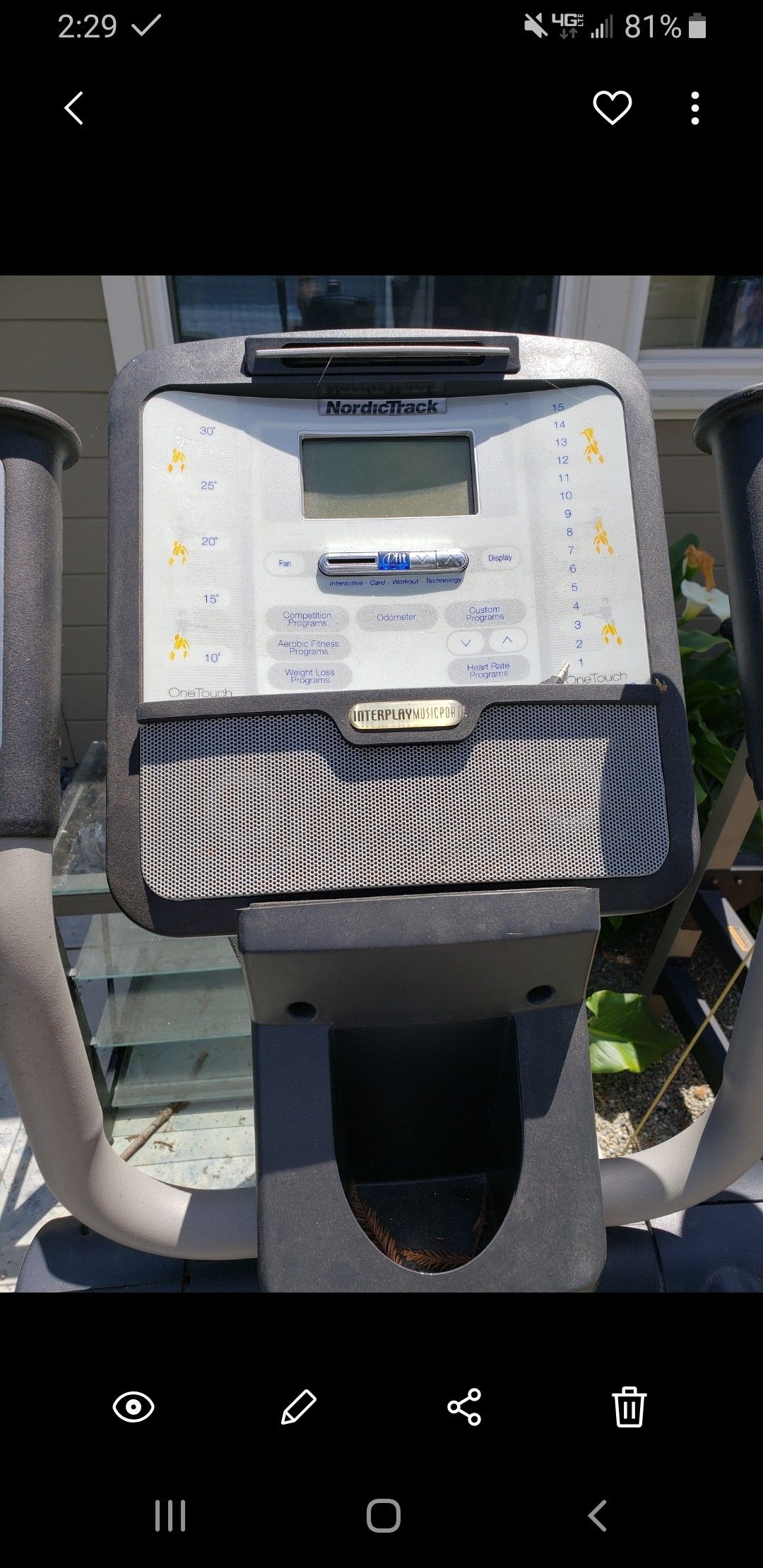 NordicTrack elliptical