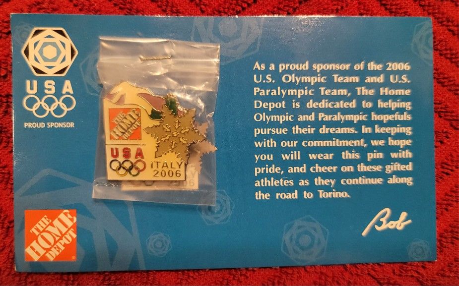 Home Depot Olympic Lapel Pin