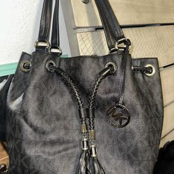MK Braided Drawstring Bag