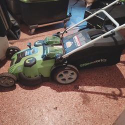 Greenworks battery powered lawn mower