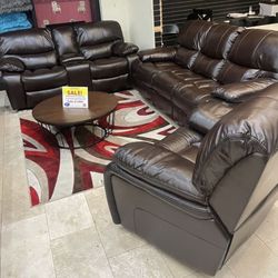 BEAUTIFUL BROWN MADRID SOFA AND LOVESEAT!$899!*SAME DAY DELIVERY*NO CREDIT NEEDED*