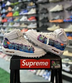 Nike Air Force 1 Mid Off-White Graffiti White