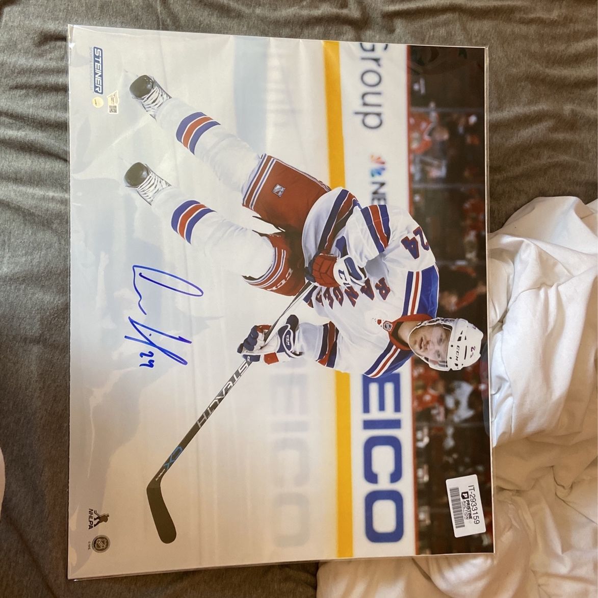 Oscar Lindberg Signed Rangers Photo