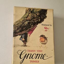 Teeny Tiny Gnome Tomes 3 Miniature Books in Case Rare/Vintage