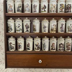 vintage M.J. Hummel spice jar set