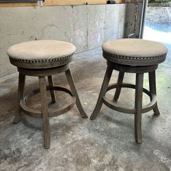 Set Of Two Swivel Bar Stools