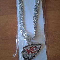 Kansas City Chiefs Rhinestone Pendant Necklace