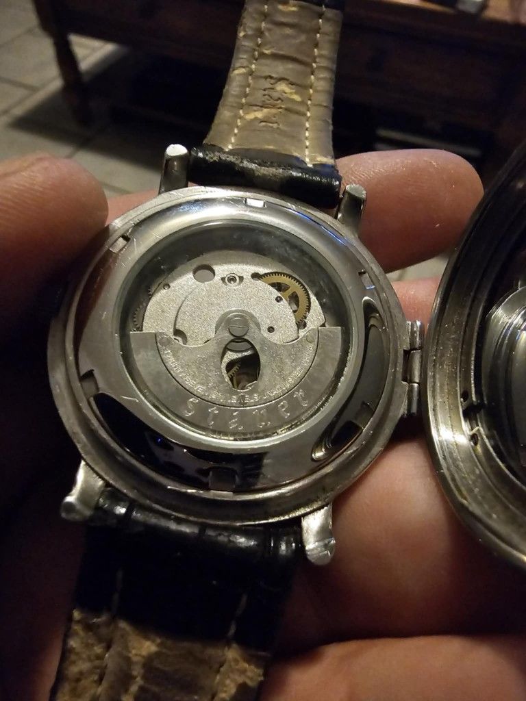 Stauer 1944 ritorno time piece watch (27 Jewels) with built-in hidden locket asking $200