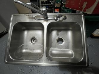 Kitchen Double Sink Stainless Steel