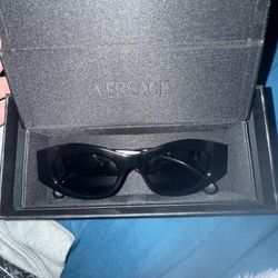 Black And Gold Versace Sunglasses 