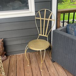 Gold Accent Chair Plant Stand 