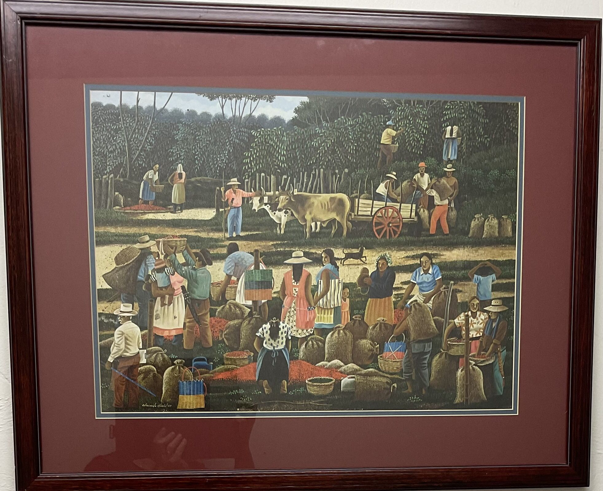 Framed Prints Coffee Field Workers