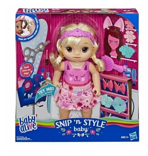 Baby Alive Snip 'n Style Talking Doll