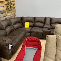 Reclining Sectional In Stock For Immediate Delivery 