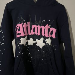 Sp5der Hoodie Atlanta Navy Size Medium